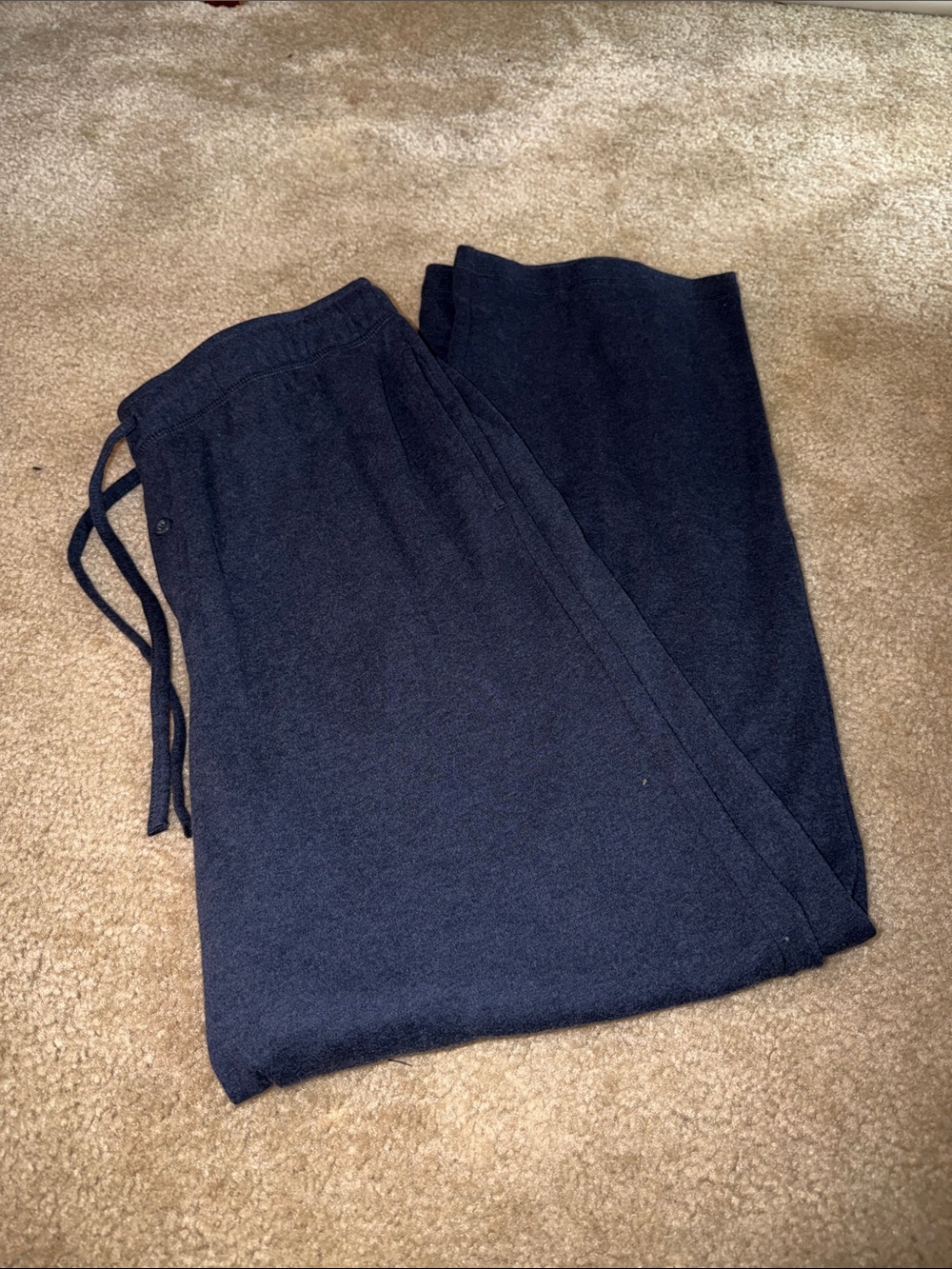 L.L. Bean Men's Dark Navy Drawstring Joggers